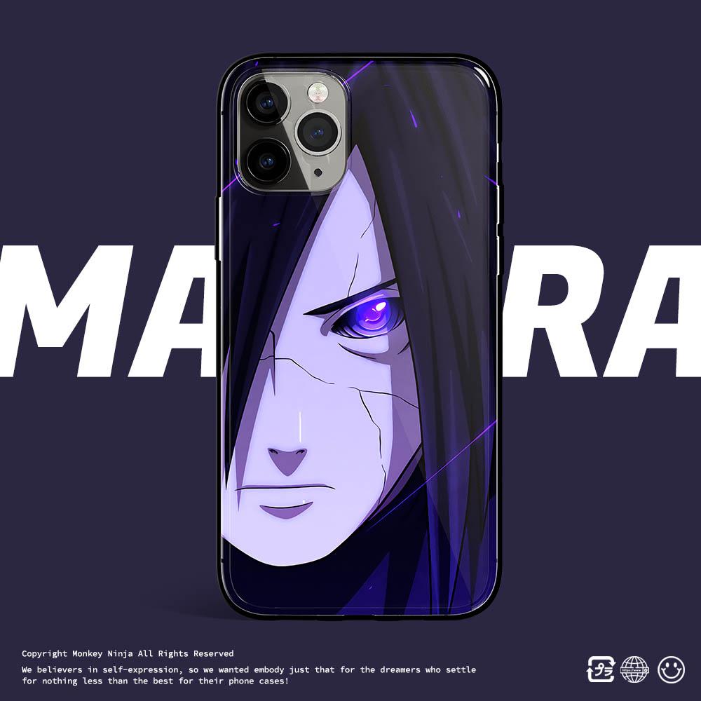 Itachi & Madara Eyes Tempered Glass Phone Case - Monkey Ninja