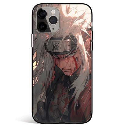 Naruto Jiraiya After Fight Tempered Glass Soft Silicone iPhone Case