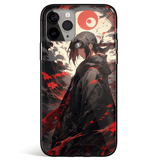 Naruto Itachi Japanese Style Tempered Glass Soft Silicone iPhone Case