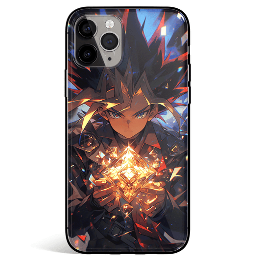 Yu-Gi-Oh Tempered Glass Soft Silicone iPhone Case-Phone Case-Monkey Ninja-iPhone X/XS-Tempered Glass-Monkey Ninja