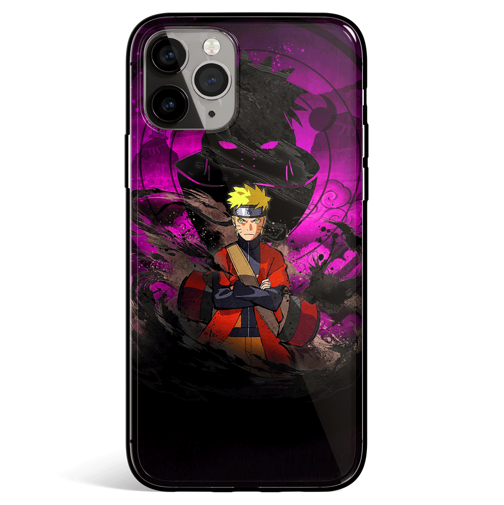 Naruto Pain Shadow Tempered Glass Soft Silicone iPhone Case-Phone Case-Monkey Ninja-iPhone X/XS-Tempered Glass-Monkey Ninja