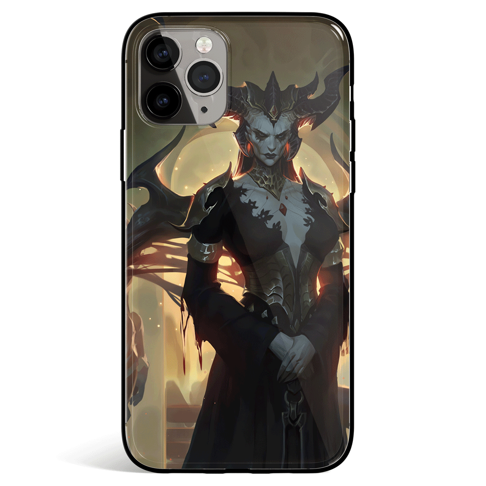 Diablo Lilith Tempered Glass Soft Silicone iPhone Case