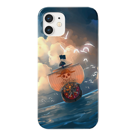 One Piece Thousand Sunny Pirate Ship iPhone Tempered Glass Soft Silicone Phone Case