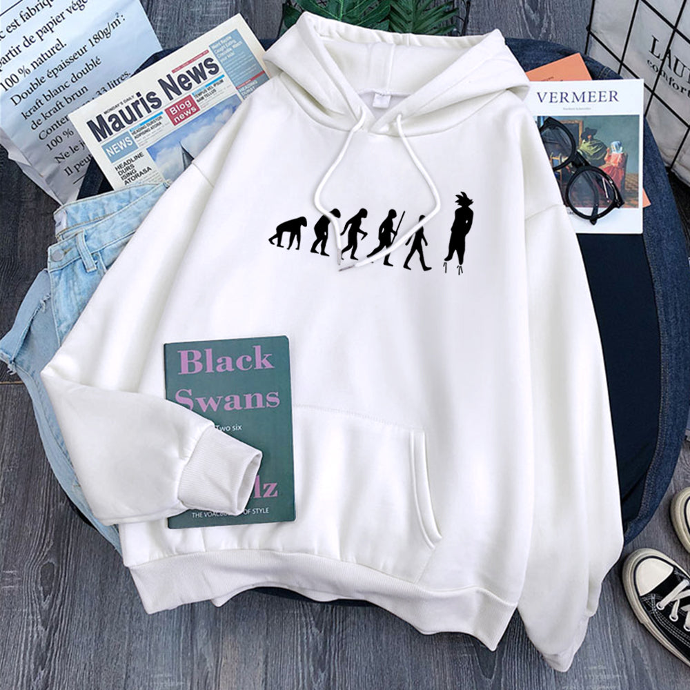 Dragon Ball Evolution of Goku Hoodie-Clothing-Monkey Ninja-White-S-Monkey Ninja