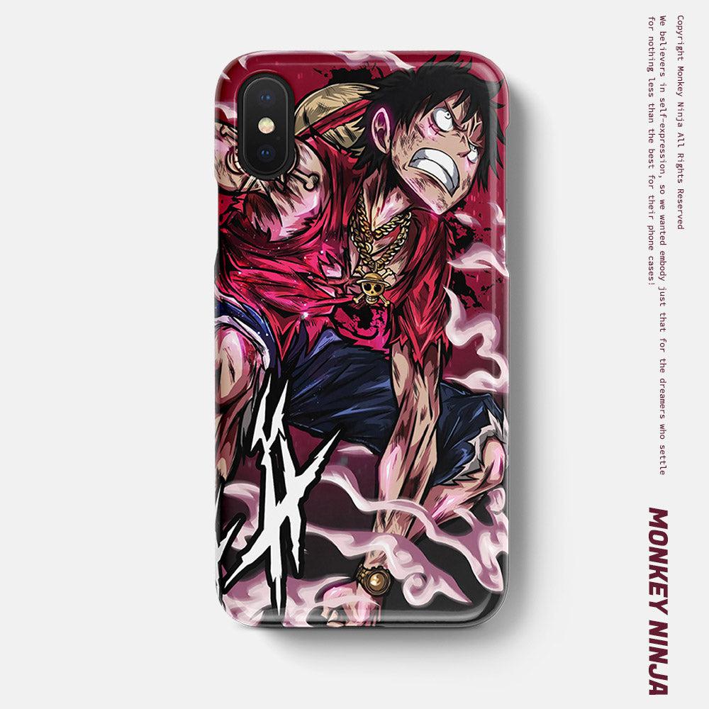 One Piece Luffy Tempered Glass Soft Silicone Phone Case