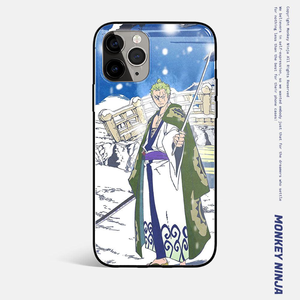 One Piece Luffy & Zoro Tempered Glass Soft Silicone Phone Case-Phone Case-Monkey Ninja-iPhone X/XS-Luffy-Tempered Glass-Monkey Ninja