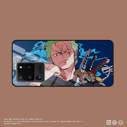 One Piece Roronoa Zoro Tempered Glass Samsung Phone Case