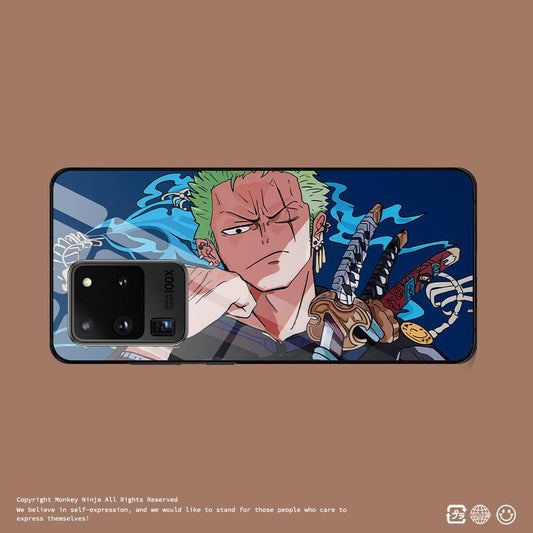 One Piece Roronoa Zoro Tempered Glass Samsung Phone Case-Phone Case-Monkey Ninja-Galaxy S9-Monkey Ninja