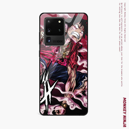 One Piece Luffy Tempered Glass Samsung Phone Case