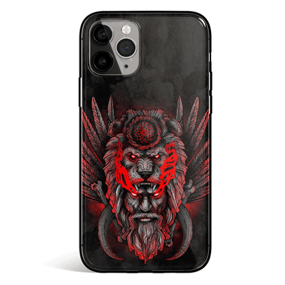 Lion Heargear Man iPhone Tempered Glass Soft Silicone Phone Case