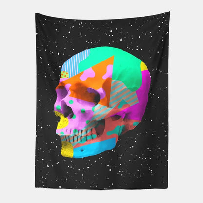 Acid Colorful Skeleton Wall Art Tapestry-Taspetry-Wallarts Lab-100cm * 150cm-Monkey Ninja