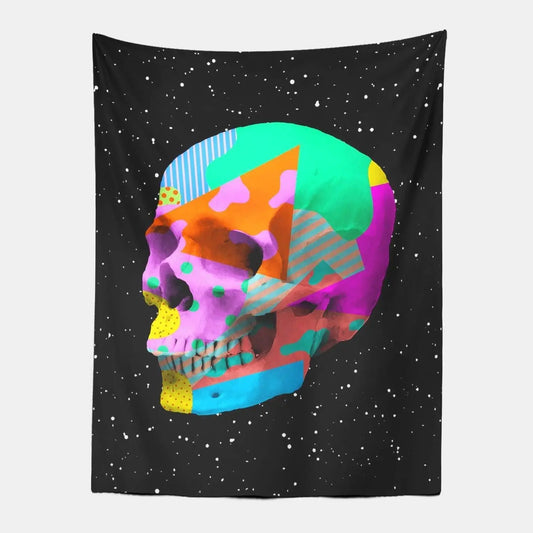 Acid Colorful Skeleton Wall Art Tapestry-Taspetry-Wallarts Lab-100cm * 150cm-Monkey Ninja