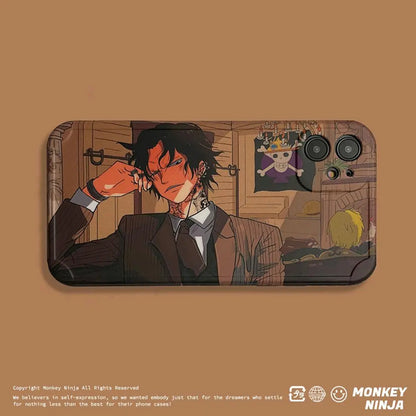 Anime One Piece Ace Soft TPU Silicone Phone Case-Phone Case-Monkey Ninja-iPhone 17-Ace-Glass Case-Monkey Ninja