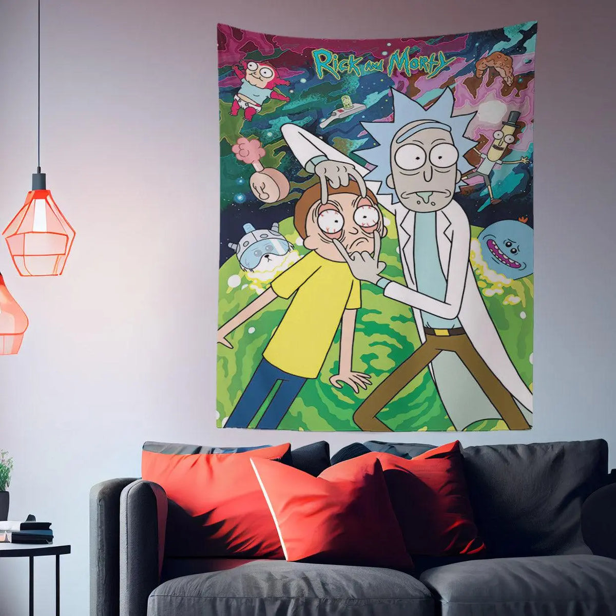 Anime Rick and Morty Tapestry-Taspetry-Wallarts Lab-100cm * 150cm-Monkey Ninja