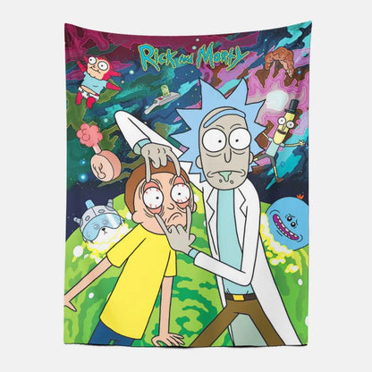 Anime Rick and Morty Tapestry-Taspetry-Wallarts Lab-100cm * 150cm-Monkey Ninja