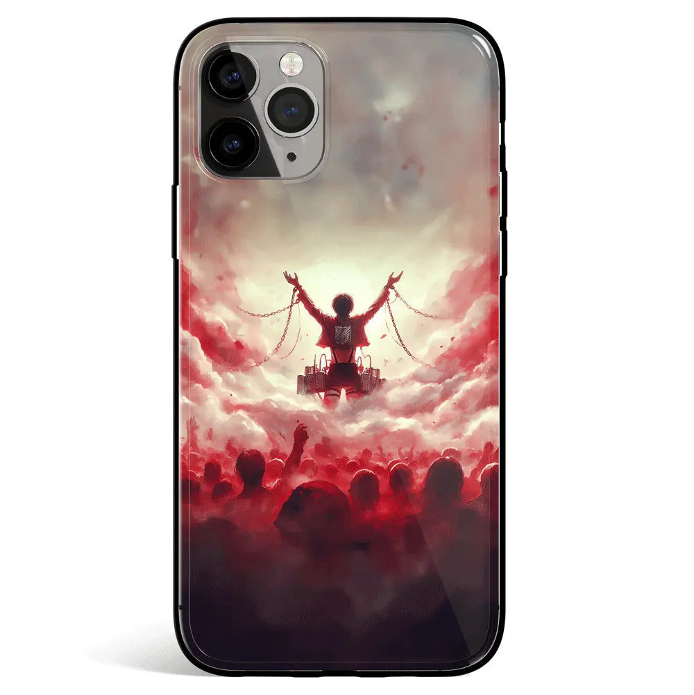 Attack on Titan 14 Days Until To The End Tempered Glass Soft Silicone iPhone Case-Phone Case-Monkey Ninja-iPhone 17-Glass Case-Monkey Ninja