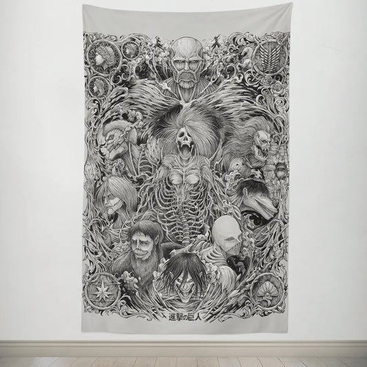 Attack on Titan All Titans Tapestry-Taspetry-Monkey Ninja-100cm * 150cm-Monkey Ninja