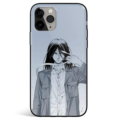Attack on Titan Eren Tempered Glass Soft Silicone iPhone Case-Phone Case-Monkey Ninja-iPhone 17-Glass Case-Monkey Ninja