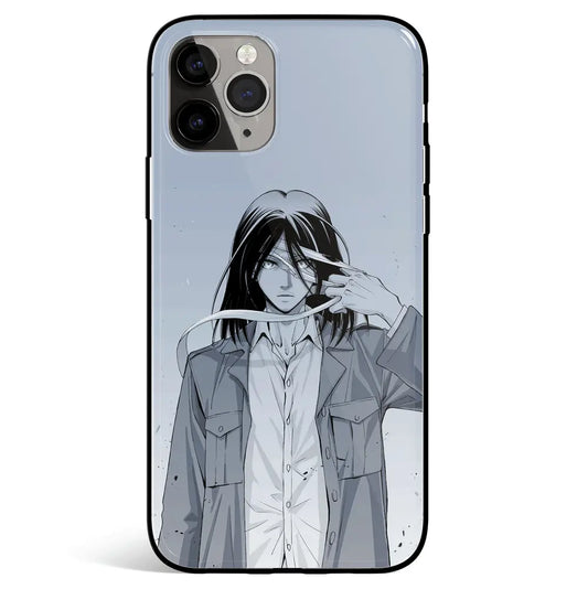 Attack on Titan Eren Tempered Glass Soft Silicone iPhone Case-Phone Case-Monkey Ninja-iPhone 17-Glass Case-Monkey Ninja