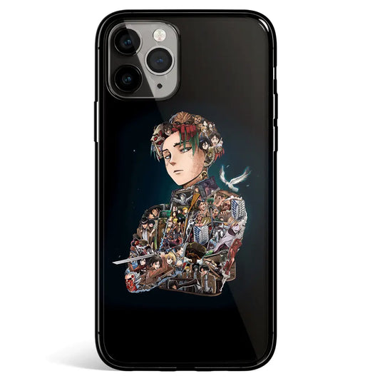 Attack on Titan Life of Levi Tempered Glass Soft Silicone iPhone Case-Phone Case-Monkey Ninja-iPhone 17-Glass Case-Monkey Ninja