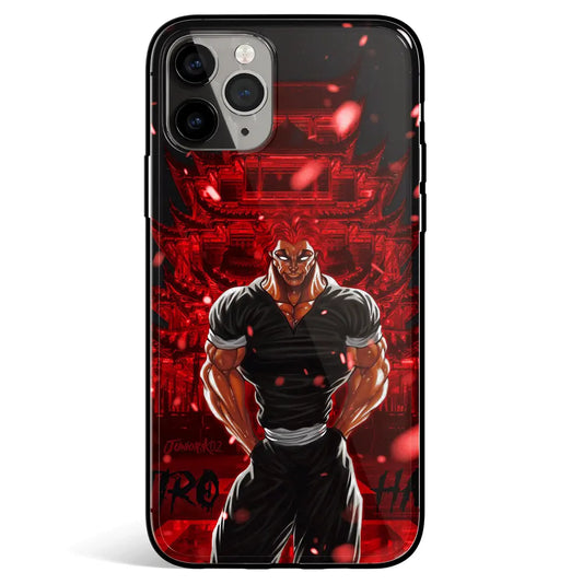 Baki Yuujirou Hanma Tempered Glass Soft Silicone iPhone Case-Phone Case-Monkey Ninja-iPhone 17-Glass Case-Monkey Ninja