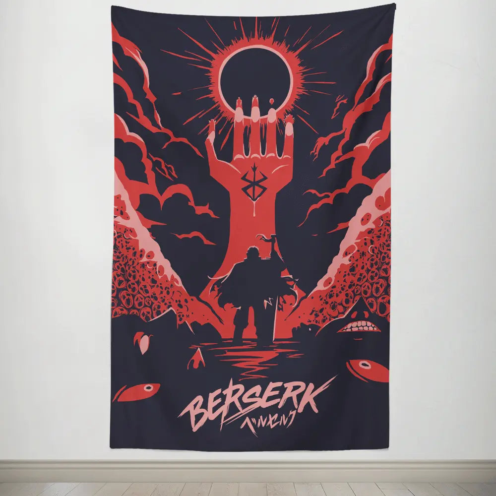 Berserk Back Silhouette Guts Tapestry-Taspetry-Monkey Ninja-100cm * 150cm-Monkey Ninja