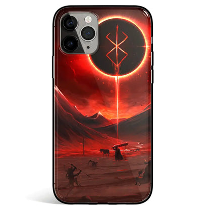 Berserk Demon Mark Tempered Glass Soft Silicone iPhone Case-Phone Case-Monkey Ninja-iPhone 17-Glass Case-Monkey Ninja