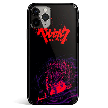 Berserk Guts Anime Tempered Glass Soft Silicone iPhone Case-Phone Case-Monkey Ninja-iPhone 17-Glass Case-Monkey Ninja