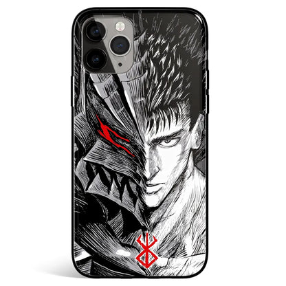 Berserk Guts Courage and Sacrifice Tempered Glass Soft Silicone iPhone Case-Phone Case-Monkey Ninja-iPhone 17-Glass Case-Monkey Ninja