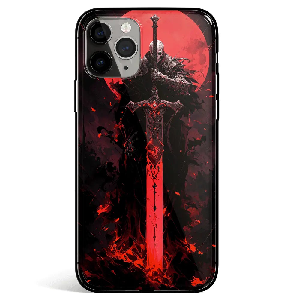 Berserk Skeleton Knight Tempered Glass Soft Silicone iPhone Case-Phone Case-Monkey Ninja-iPhone 17-Glass Case-Monkey Ninja