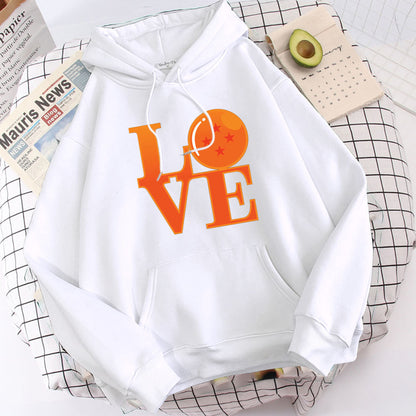 Dragon Ball LOVE Hoodie-Clothing-Monkey Ninja-White-S-Monkey Ninja