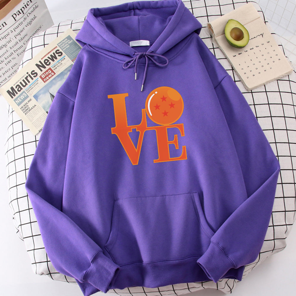 Dragon Ball LOVE Hoodie-Clothing-Monkey Ninja-Purple-S-Monkey Ninja
