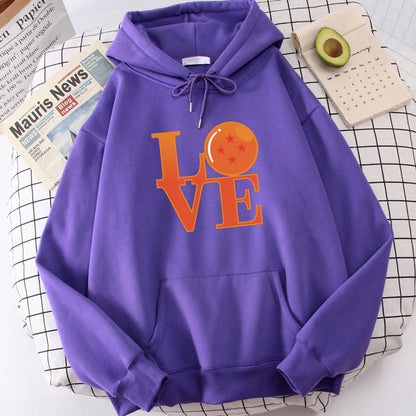 Dragon Ball LOVE Hoodie-Clothing-Monkey Ninja-Purple-S-Monkey Ninja