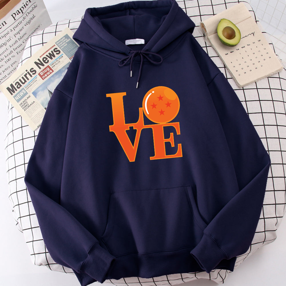 Dragon Ball LOVE Hoodie-Clothing-Monkey Ninja-Dark Blue-S-Monkey Ninja