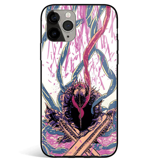 Chainsaw Man Art Tempered Glass Soft Silicone iPhone Case-Phone Case-Monkey Ninja-iPhone 17-Glass Case-Monkey Ninja