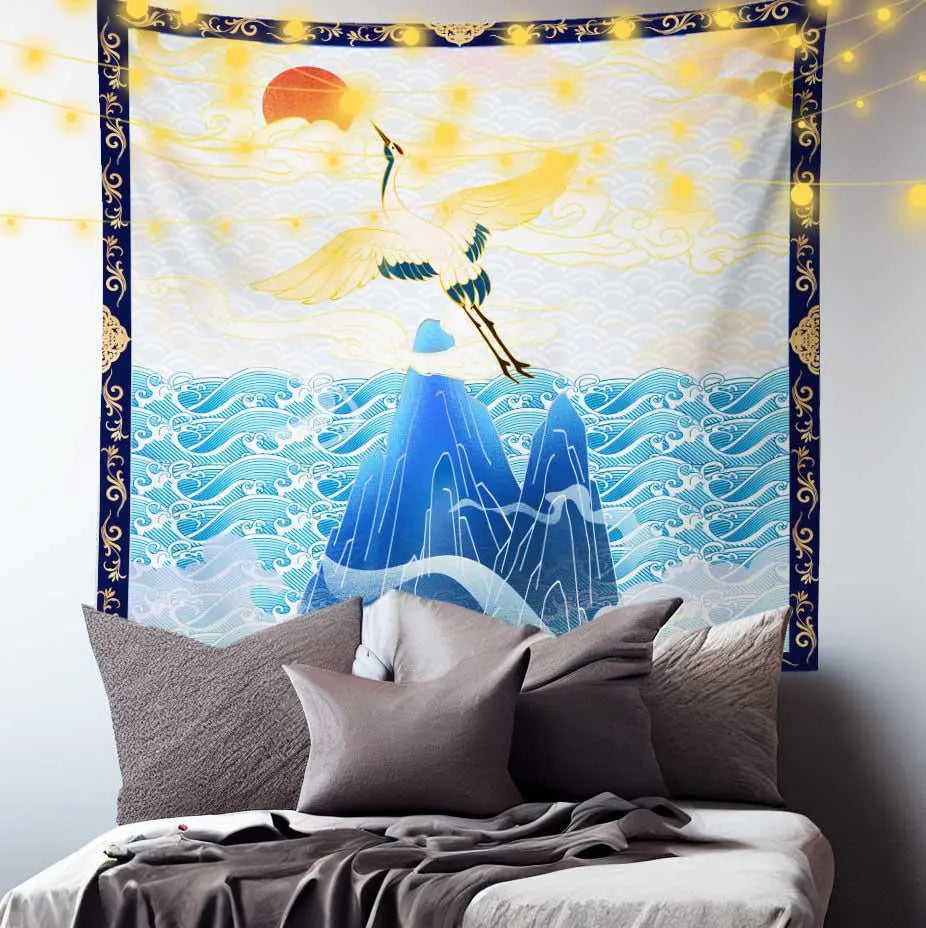 Chinese Japanese Style Ukiyoe Tapestry-Taspetry-Wallarts Lab-150cm * 150cm-Monkey Ninja