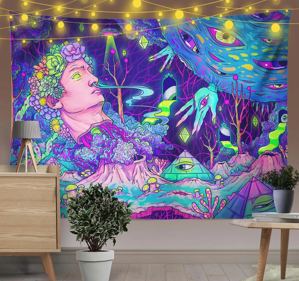David Trippy Tapestry-Taspetry-Wallarts Lab-100cm * 150cm-Monkey Ninja