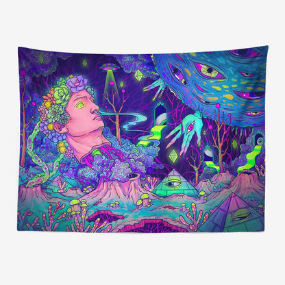 David Trippy Tapestry-Taspetry-Wallarts Lab-100cm * 150cm-Monkey Ninja