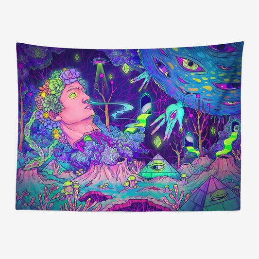 David Trippy Tapestry-Taspetry-Wallarts Lab-100cm * 150cm-Monkey Ninja