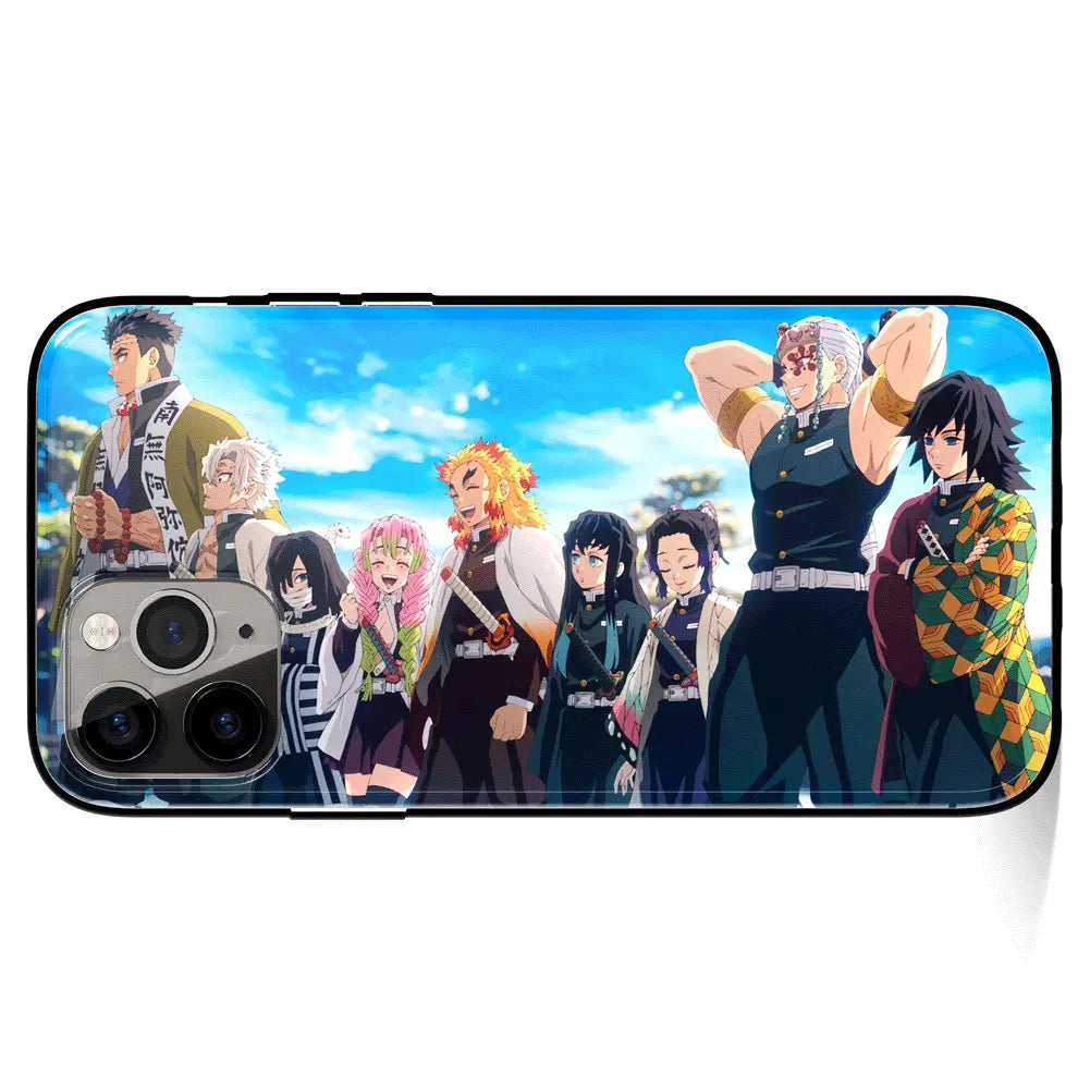 Demon Slayer Corps Tempered Glass Soft Silicone iPhone Case-Phone Case-Monkey Ninja-iPhone 17-Glass Case-Monkey Ninja