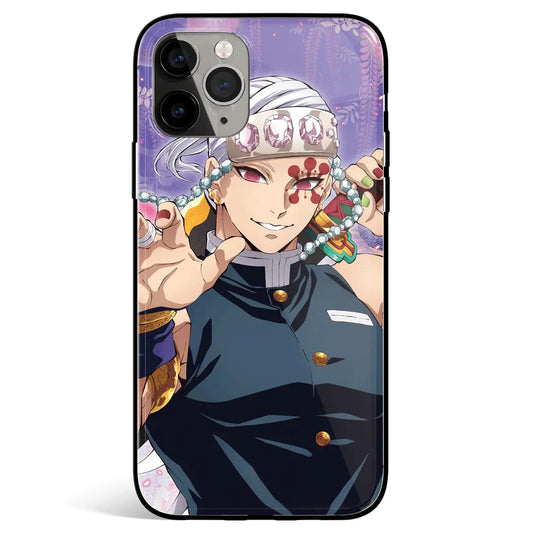 Demon Slayer Tengen Tempered Glass Soft Silicone iPhone Case-Phone Case-Monkey Ninja-iPhone 17-Glass Case-Monkey Ninja
