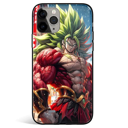 Dragon Ball Broly Fanart Tempered Glass Soft Silicone iPhone Case-Phone Case-Monkey Ninja-iPhone 17-Glass Case-Monkey Ninja
