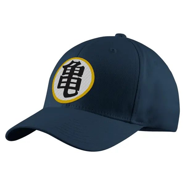 Dragon Ball Embroidered Adjustable Kame Symbol Structured Twill Cap - KRILLIN-Clothing-Monkey Ninja-Blue-Monkey Ninja