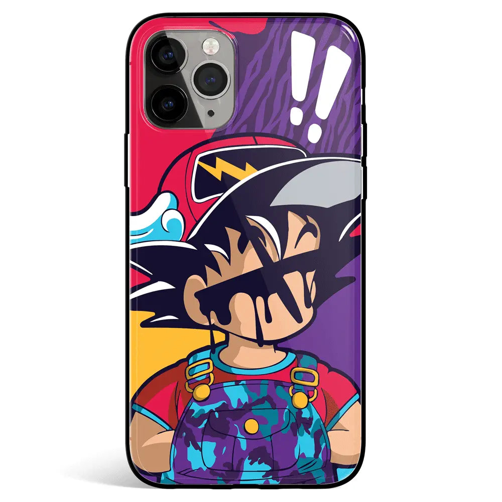 Dragon Ball Fashion Goku iPhone Tempered Glass Soft Silicone Phone Case-Phone Case-Monkey Ninja-iPhone 17-Glass Case-Monkey Ninja