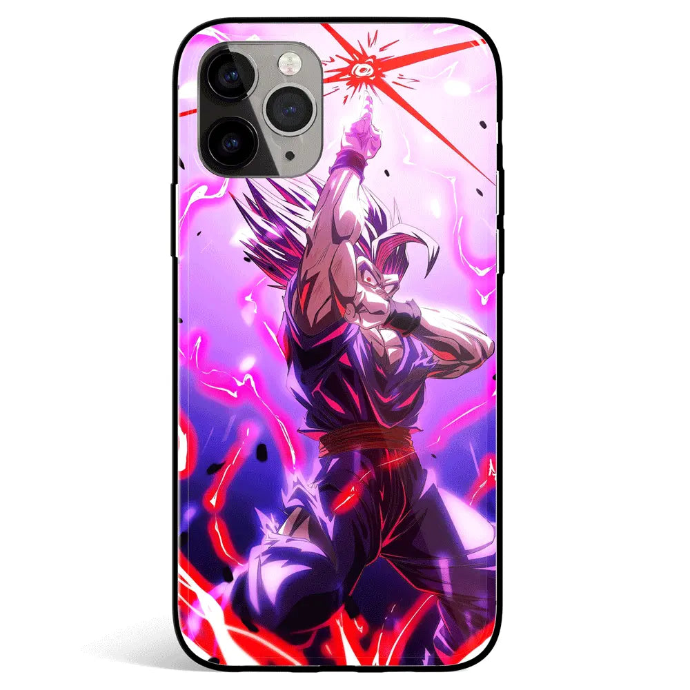 Dragon Ball Gohan The Beast Tempered Glass Soft Silicone iPhone Case-Phone Case-Monkey Ninja-iPhone 17-Glass Case-Monkey Ninja