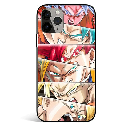 Dragon Ball Goku Eyes Tempered Glass Soft Silicone iPhone Case-Phone Case-Monkey Ninja-iPhone 17-Glass Case-Monkey Ninja