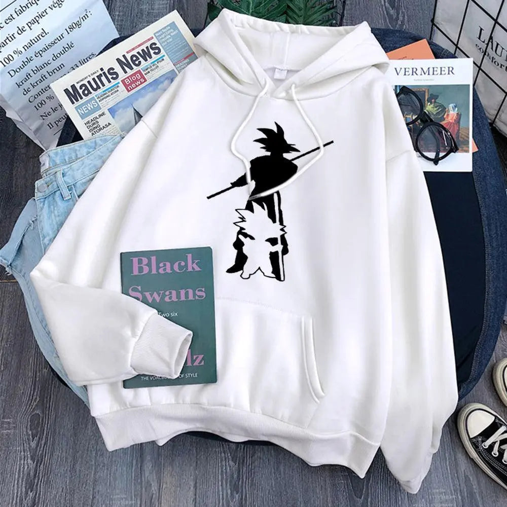 Dragon Ball Goku Hoodie-Clothing-Monkey Ninja-White-S-Monkey Ninja