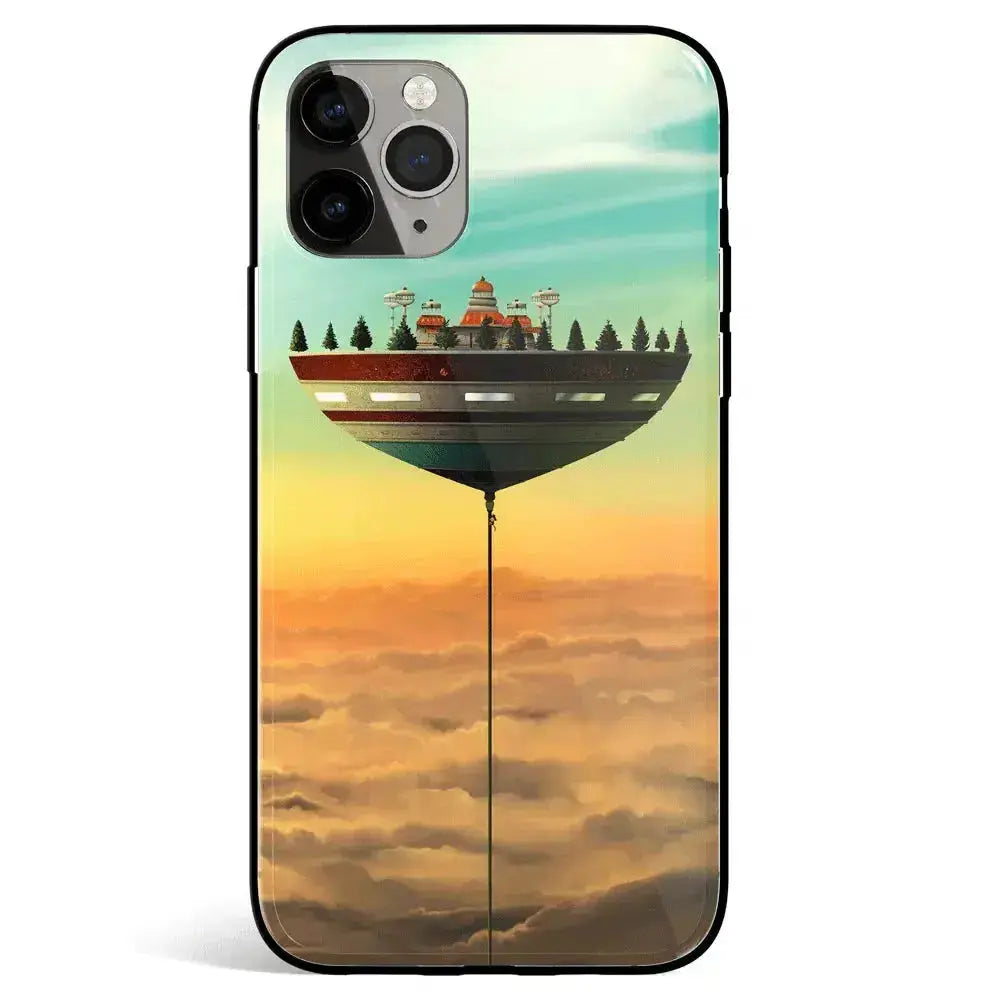 Dragon Ball Goku Nimbus Cloud Tempered Glass Soft Silicone iPhone Case-Phone Case-Monkey Ninja-iPhone 17-Glass Case-Monkey Ninja