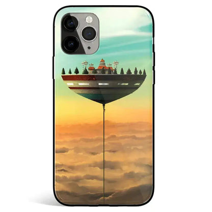 Dragon Ball Goku Nimbus Cloud Tempered Glass Soft Silicone iPhone Case-Phone Case-Monkey Ninja-iPhone 17-Glass Case-Monkey Ninja