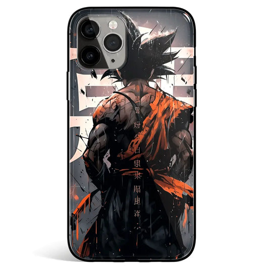 Dragon Ball Goku Original Form Tempered Glass Soft Silicone iPhone Case-Phone Case-Monkey Ninja-iPhone 17-Glass Case-Monkey Ninja
